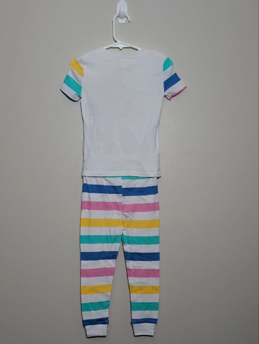 Ms. Rachel Toddler 2 Piece Short Sleeve Top & Pants Pajama Set 18 MO. Rainbow